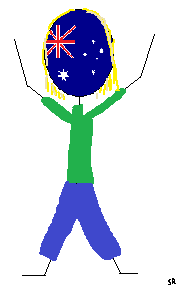 Australian flag face paint